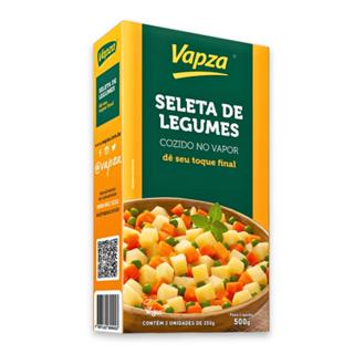 Seleta De Legumes Cozida No Vapor 500G Vapza em Oferta na Shopee