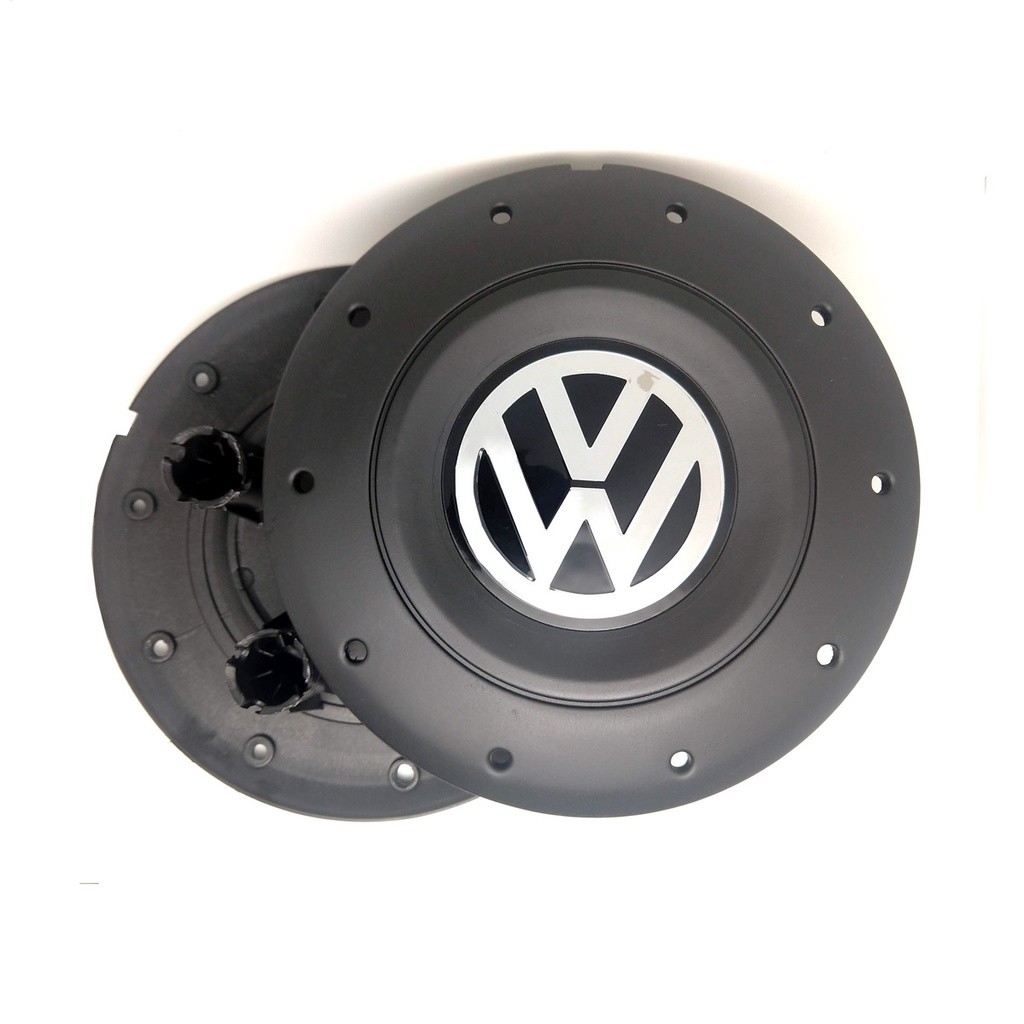 Kit 2 Calota Compatível c/Roda Ferro Vw Up! Saveiro Aros 14 15 Garra Média