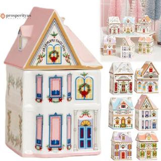 [prosperityus] Conjunto De Casa De Especiarias Para Vilas De Férias , Potes De Casas De Gengibre De Natal , Decoração Fe em Oferta na Shopee