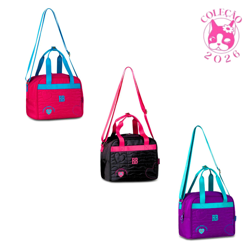 Lancheira Térmica Rebecca Bonbon Heart Beats em Oferta na Shopee