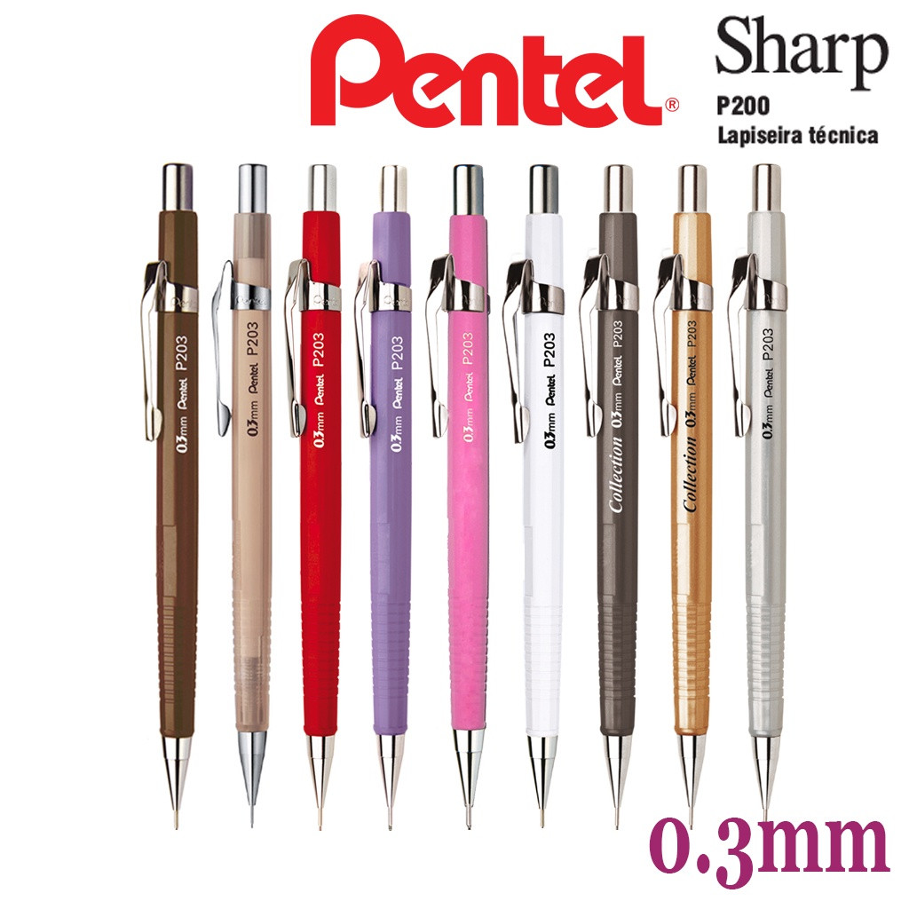 Lapiseira 0.3mm Sharp P200 PENTEL em Oferta na Shopee