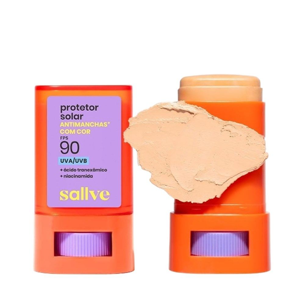 Protetor Solar Facial Sallve Stick FPS 90 cor 03 15g em Oferta na Shopee
