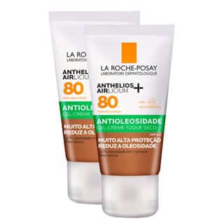 Kit 2 Protetor Solar Anthelios Airlicium+ FPS80 Antioleosidade Cor 5.0 40g em Oferta na Shopee