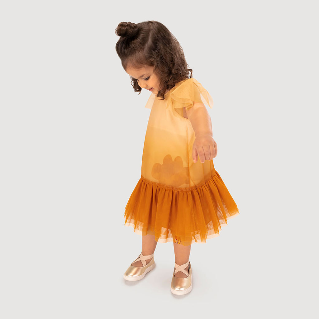 Vestido Tule Manga Curta Bebê Feminino Lilica Ripilica em Oferta na Shopee