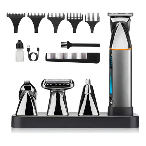 Maquina Cortador De Cabelo Barbeador Aparador De Pelo Nariz Ouvido Orelha 4 Em 1 Cabeças Lâminas Removíveis Magnético Im