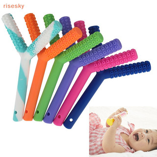 Tubo de Mastigação em Forma de Y Adequado para Crianças, Mordedor de Bebê, Ferramenta de Motor Oral Texturizada para Aut