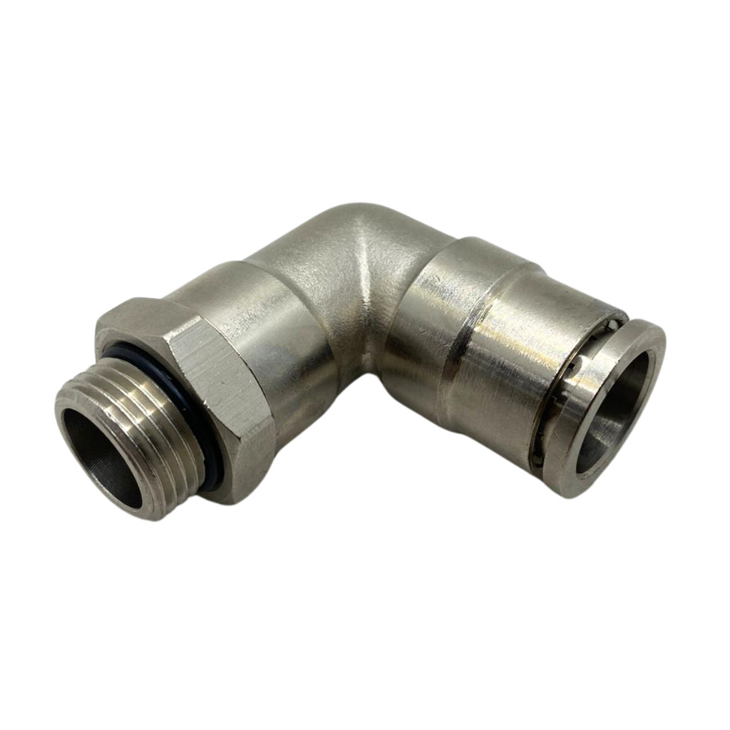 Conexão Cotovelo Metal 4mm Rosca 1/4 BSP Latão Pneumática
