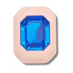 Jibbitz™ Retângulo Rosa com Pedra Único