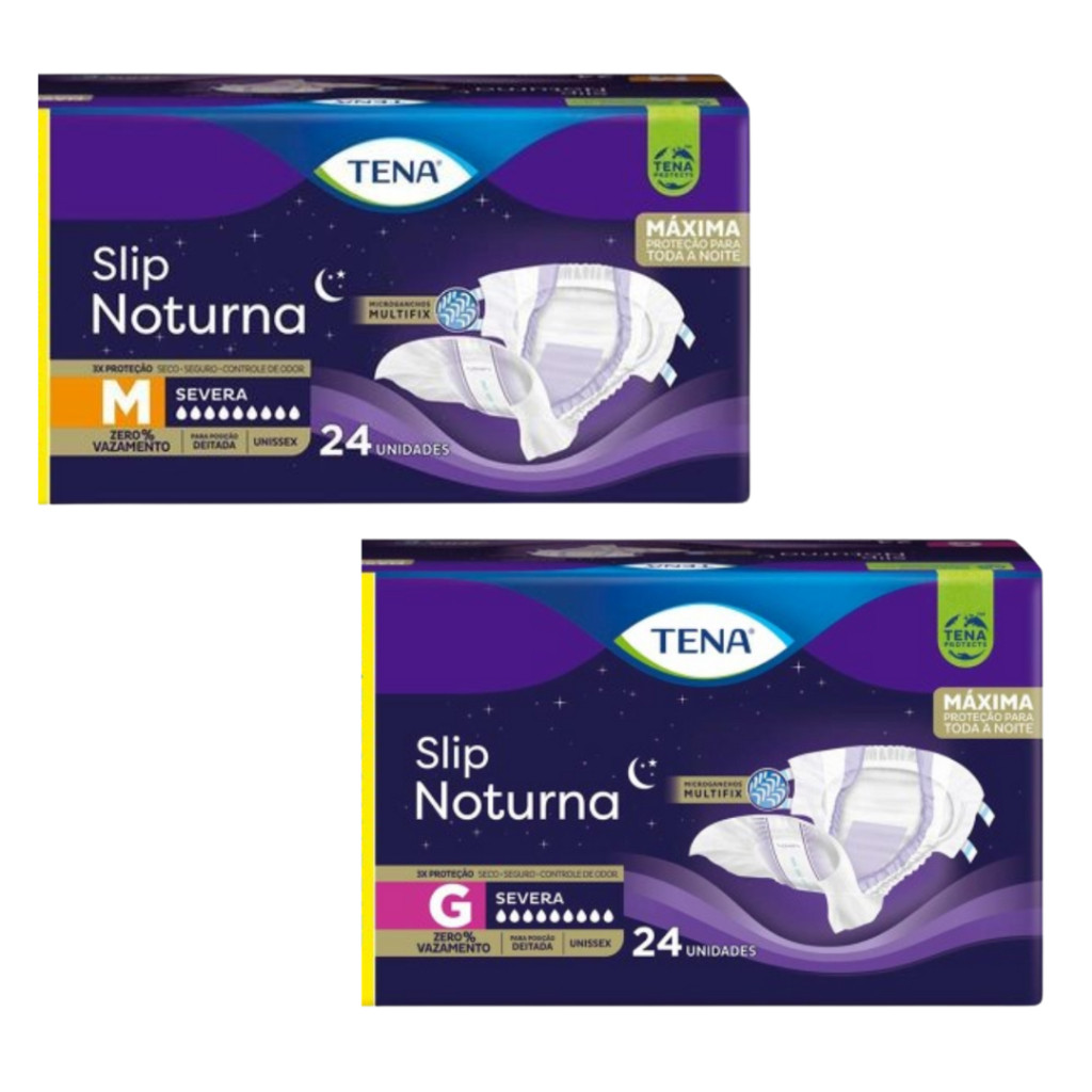Fralda Geriátrica Tena Slip Noturna M C/24,G C/24, EG C/24 Severa Adulto (Envio Imediato)