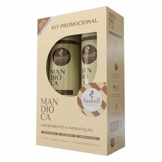 Kit Mandioca Haskell | Shampoo 300ml + Condicionador 300ml em Oferta na Shopee