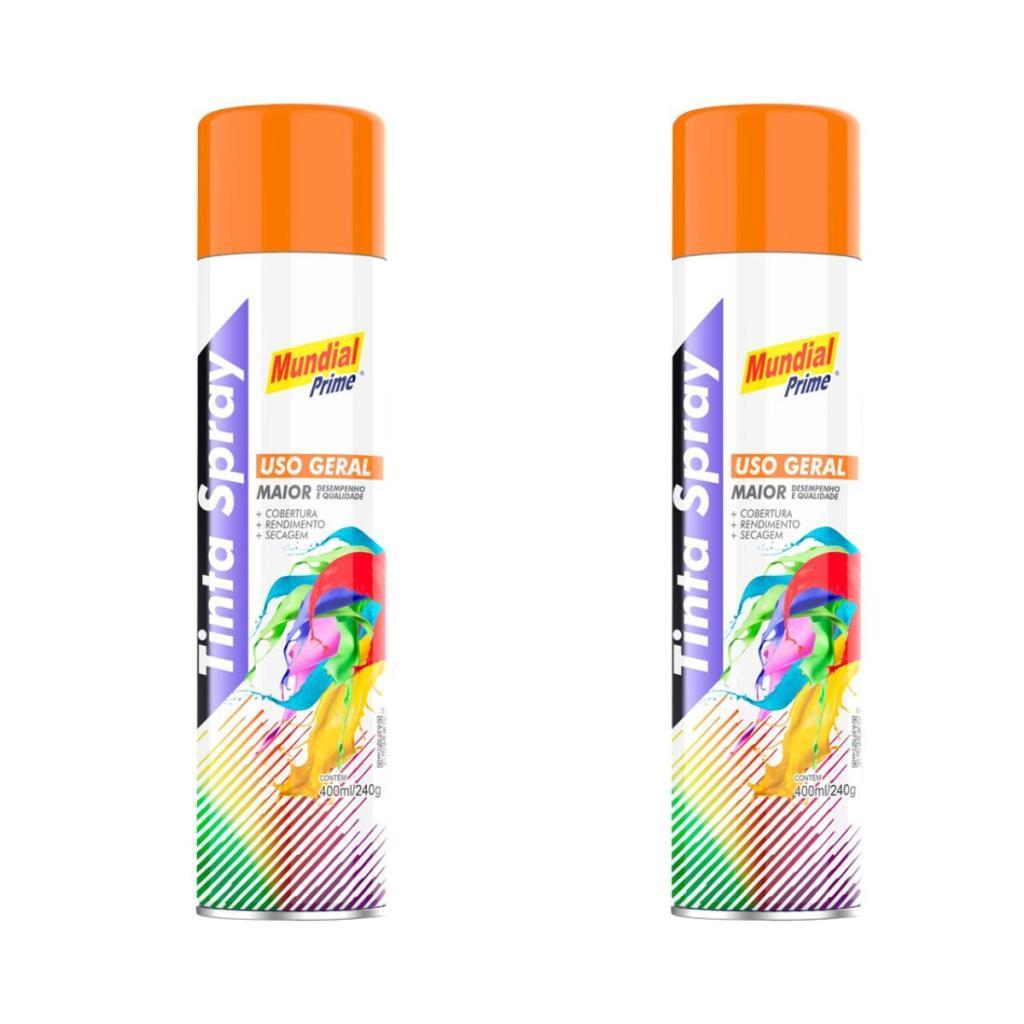 Kit 2 Tinta Spray Mundial Prime Laranja - 400ML em Oferta na Shopee