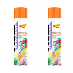 Kit 2 Tinta Spray Mundial Prime Laranja - 400ML