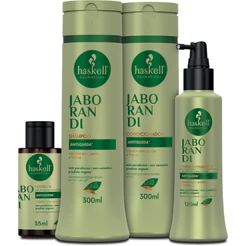 Kit Haskell Jaborandi Antiqueda – Shampoo 300ml + Condicionador 300ml + Nectavita 35ml + Tônico Fortalecedor 120ml