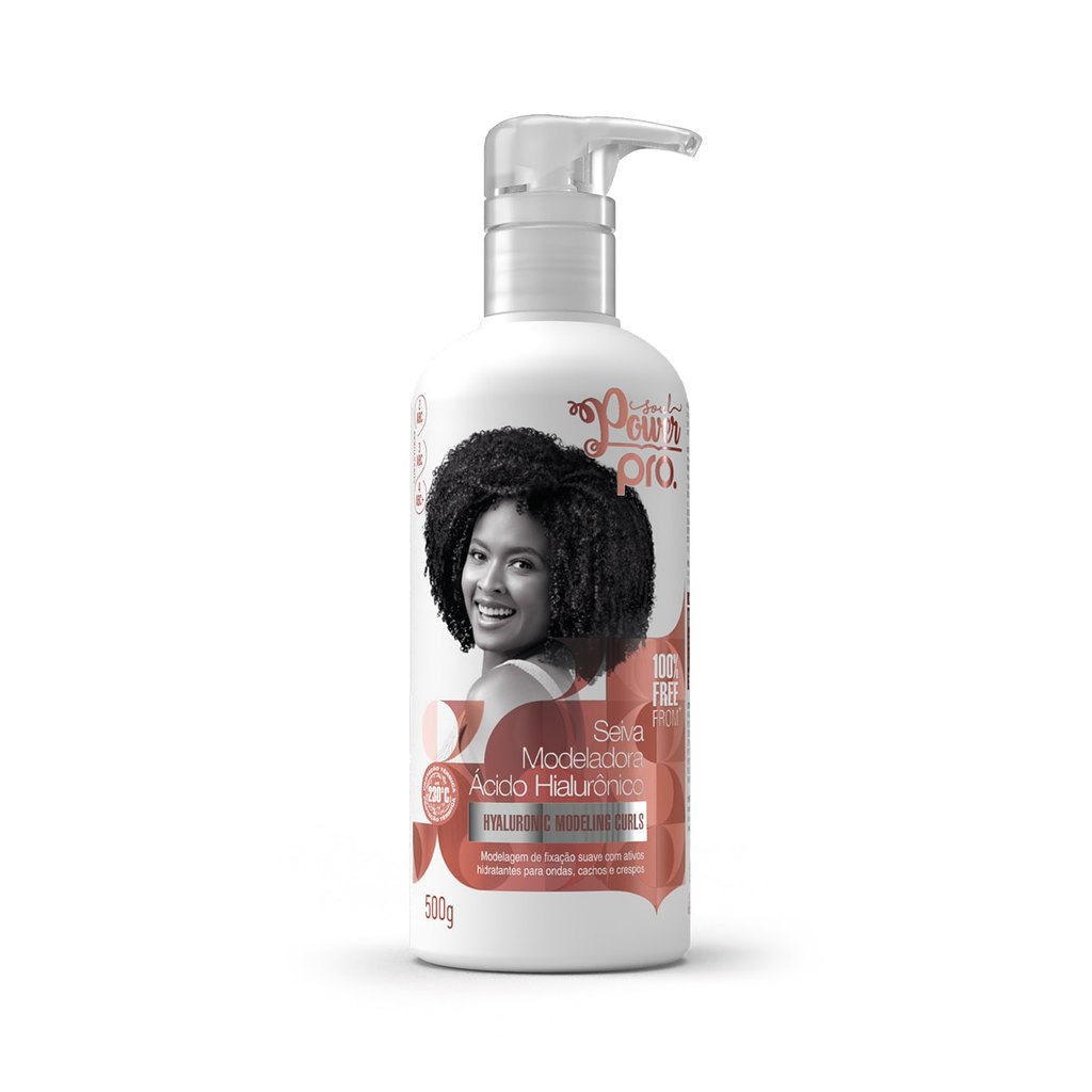 Imagem Seiva Modeladora Ácido Hialurônico Soul Power PRO - Fixa Suavemente e Preserva a Definição - 500g