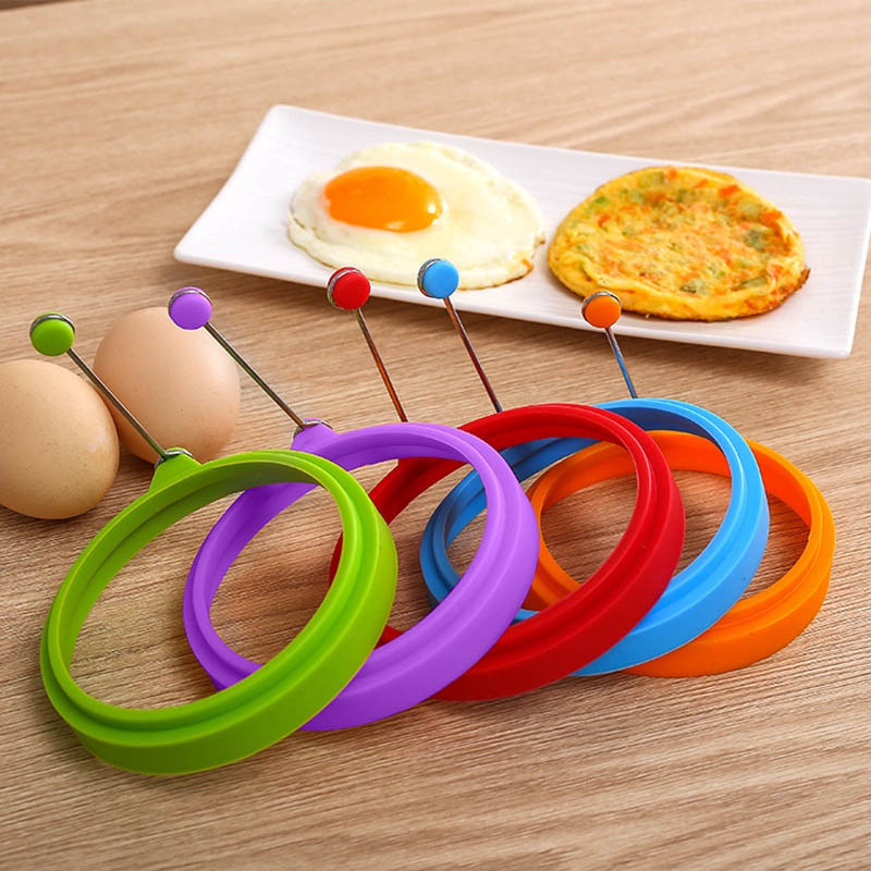 Forma de Silicone para Fritar Ovos, Anel de Panqueca, Molde de Ovo em Forma Redonda para Cozinhar, Pequeno Uso na Cozinh