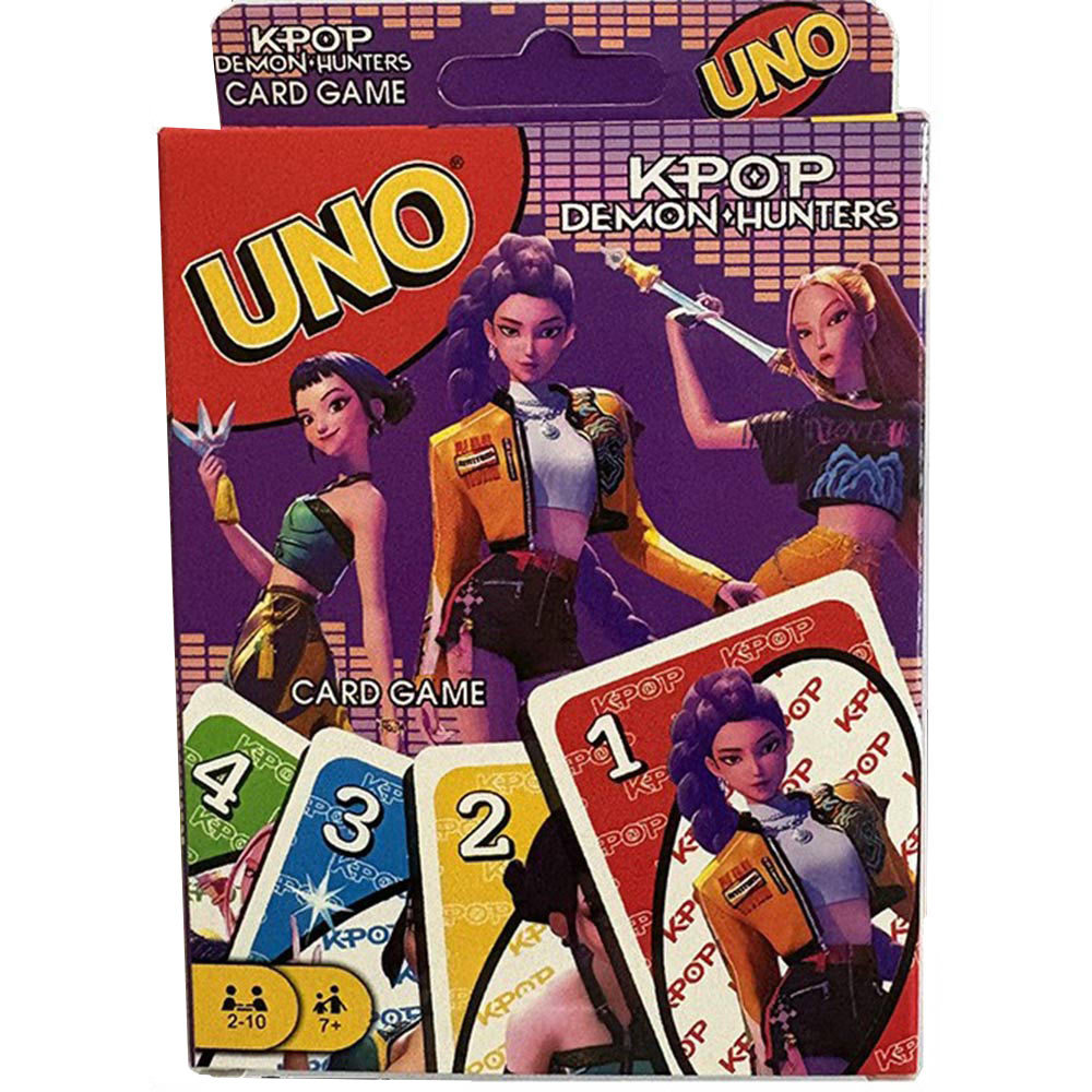 UNO Kpop Demon Hunters Themed Card Game Anime Character Collectible Family Party Multiplayer Board Game Gift