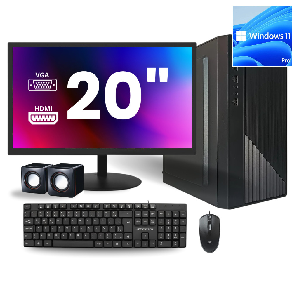 Pc Computador Completo  I5 8º Geracao 16 Gb Nvme 1tb Monitor 20 W11