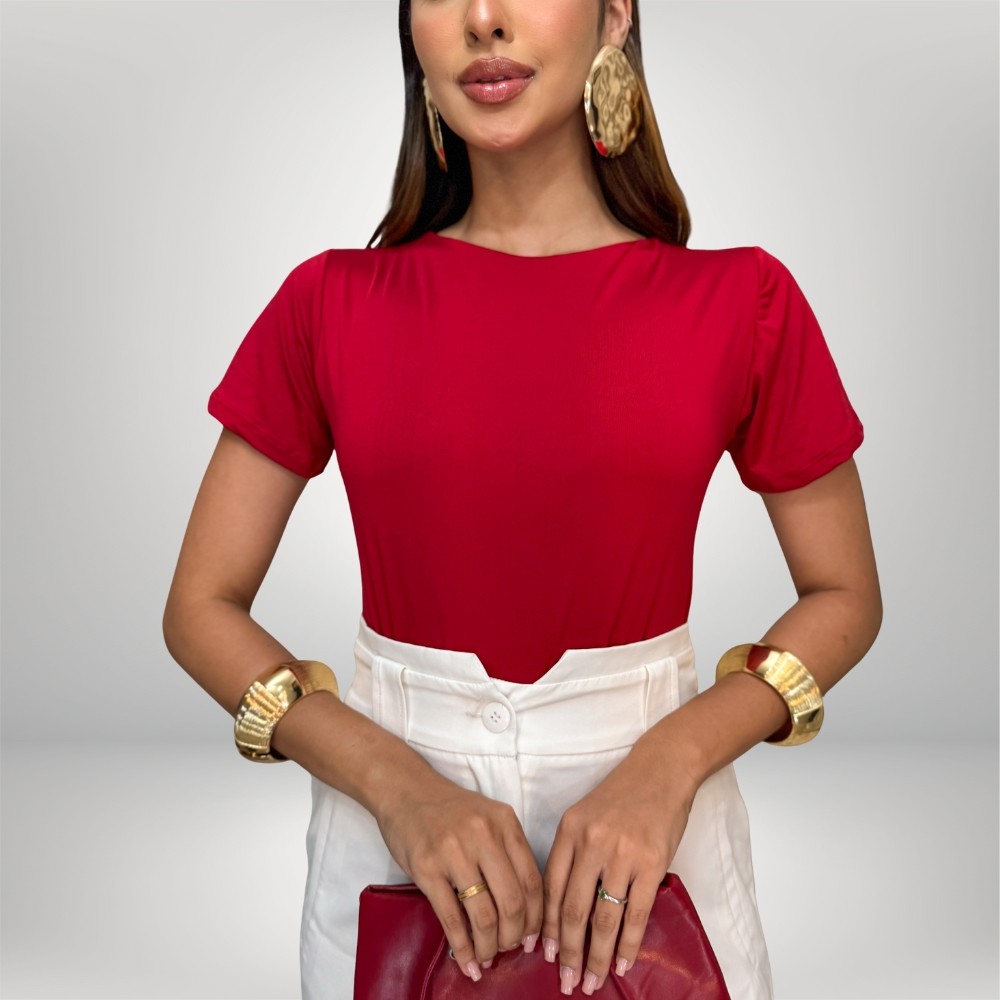 Blusa academia dia a dia básica suplex manguinha