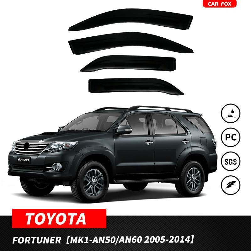 Adequado para Toyota Runner bloco de chuva janela lateral defletor viseira solar FORTUNER viseira da janela venda quente