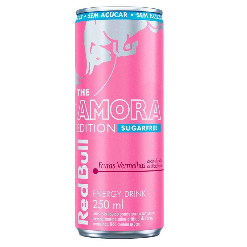 Energético Red Bull The Amora Edition Sugarfree Sabor Frutas Vermelhas 250ml em Oferta na Shopee