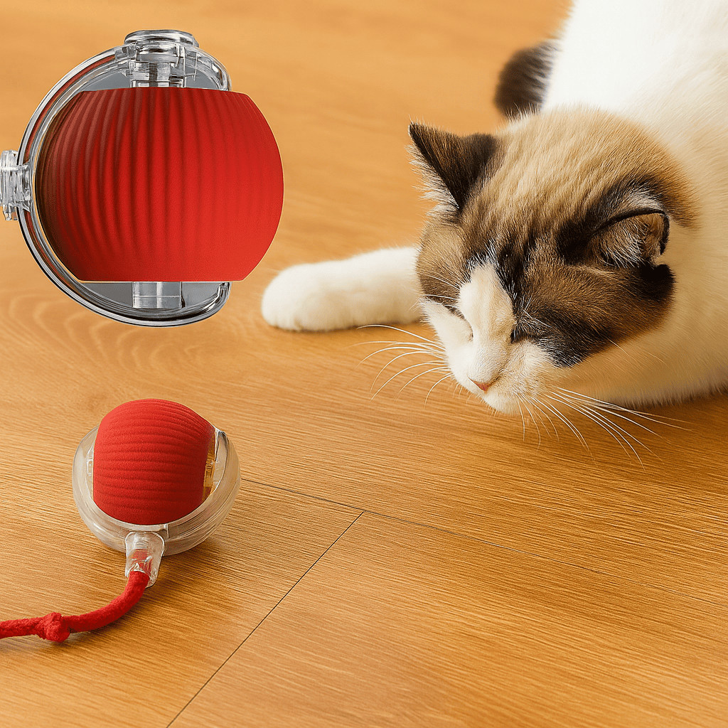 Bola Interativa para Gatos brinquedo elétrico automático cauda falsa perseguição estímulo felino USB em Oferta na Shopee