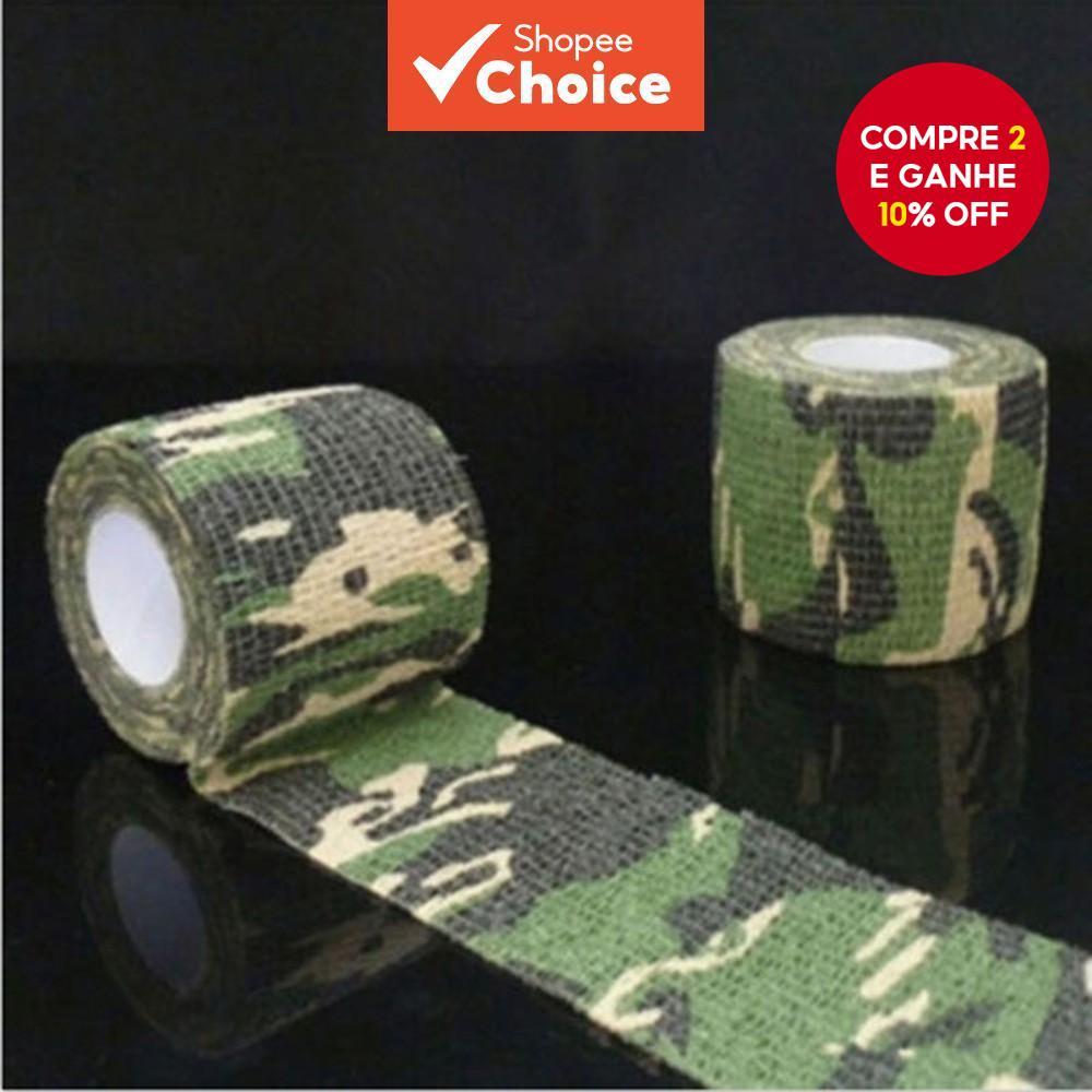 Nova Fita Adesiva Camuflada à Prova d'Água 5CM*4,5M para Caça, Acampamento e Emboscada em Oferta na Shopee