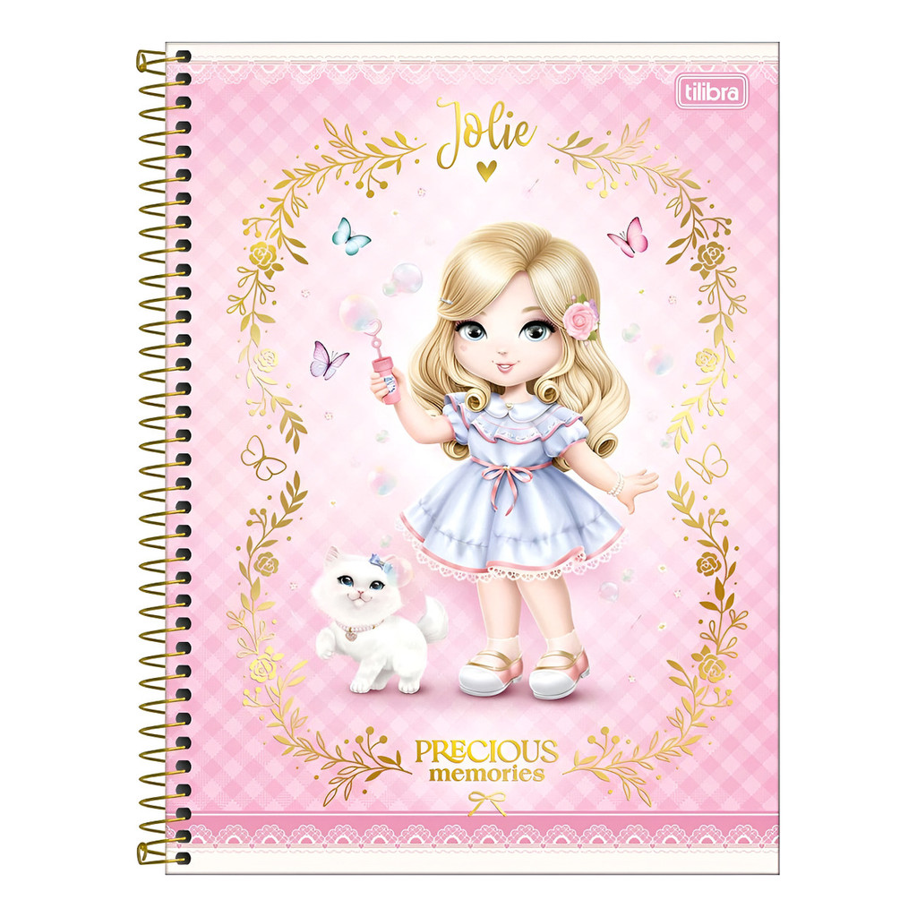 Caderno Universitário Espiral Jolie 10 M 160fls Tilibra