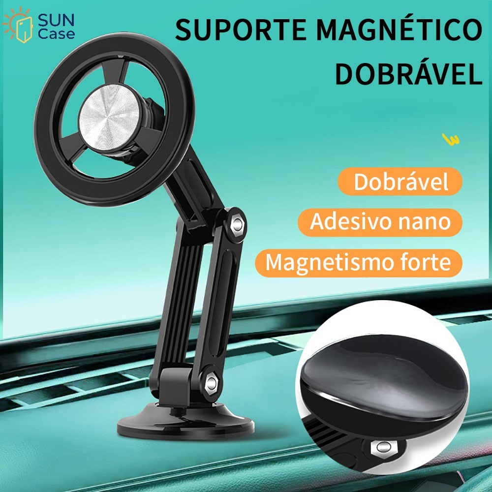 360° Suporte Celular Rotativo Car Veicular Magnético Carro Casa Mesa