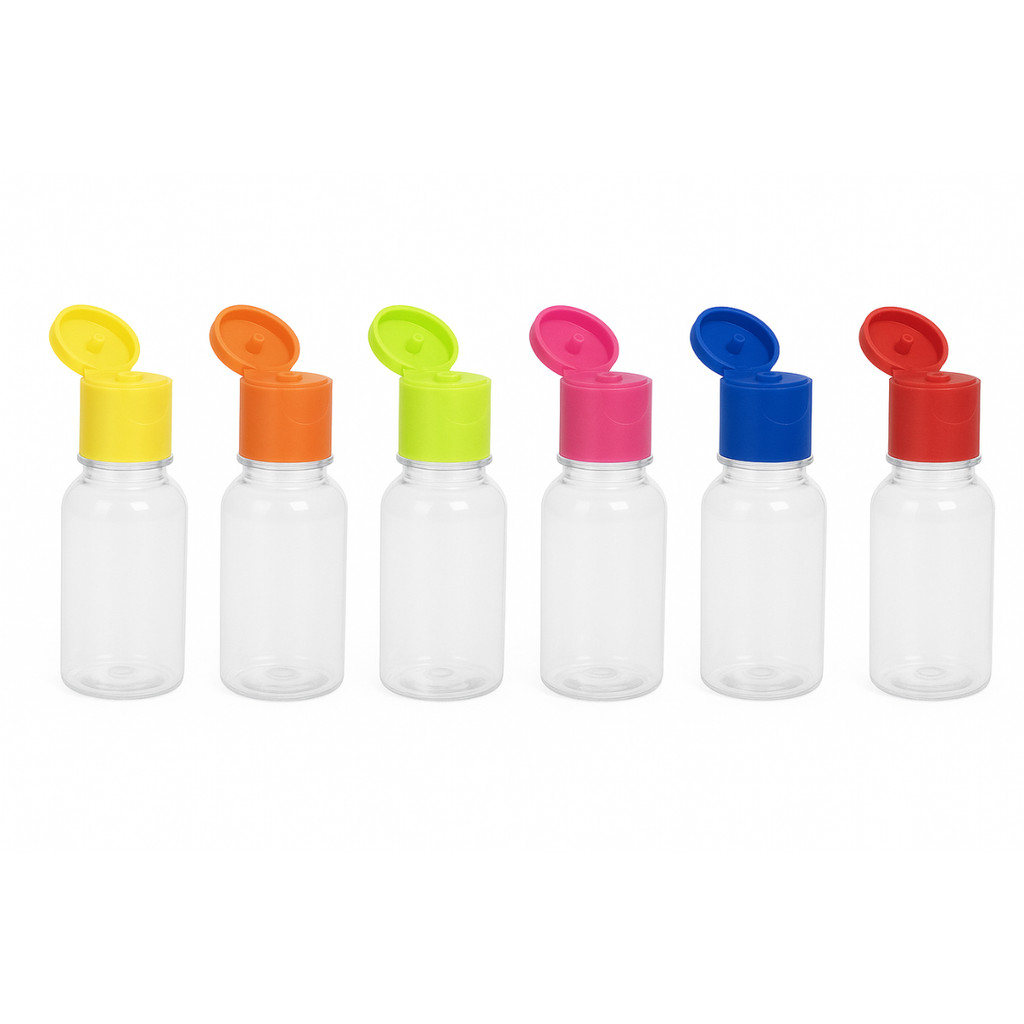 10 ou 25 Frascos Pet 10ml Natural Com Tampa Flip Top Mini Plástico em Oferta na Shopee