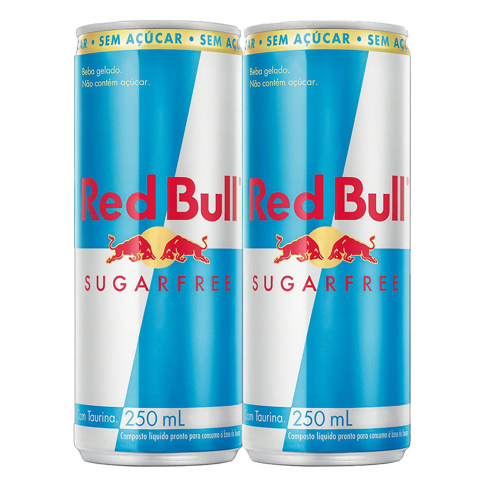 Kit 2 Energético Red Bull Sugarfree Sem Açúcar 250ml