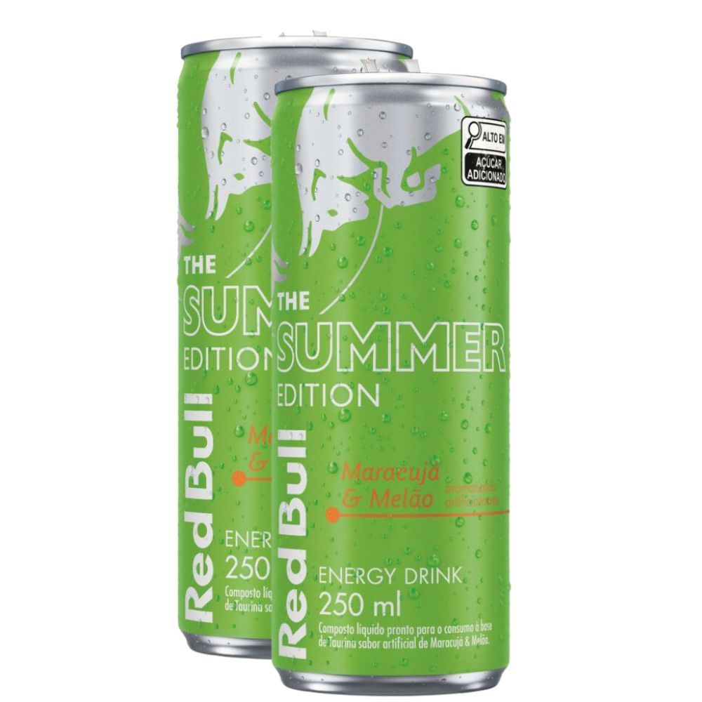 Kit 2 Energético Red Bull The Summer Edition Sabor Maracujá e Melão 250ml em Oferta na Shopee