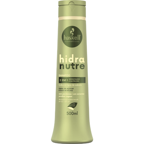 Shampoo Hidranutre 500ml Haskell | Hidratação, nutrição e brilho em Oferta na Shopee