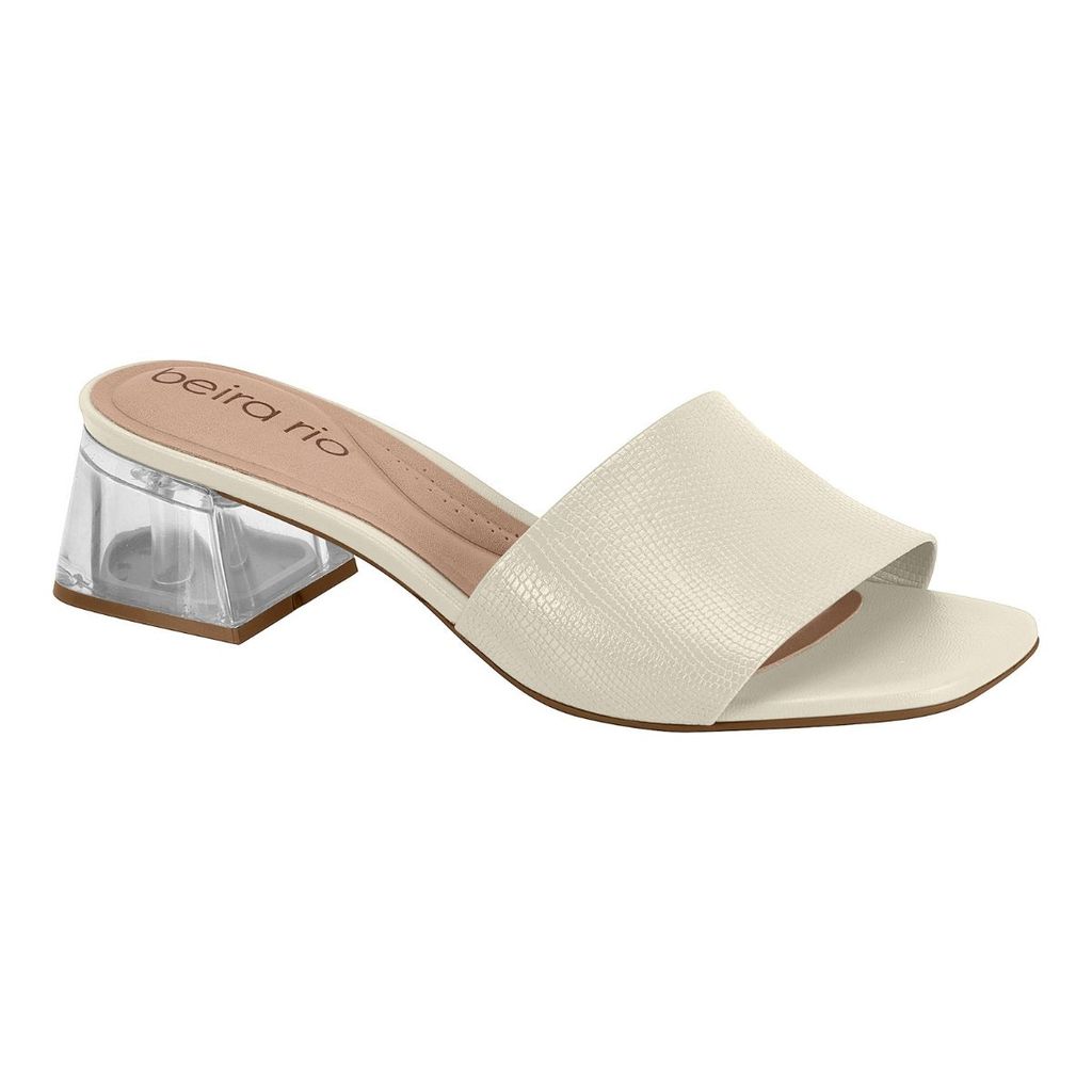 Tamanco Mule Beira Rio Confort Saltinho Bloco Acrílico Slide em Oferta na Shopee