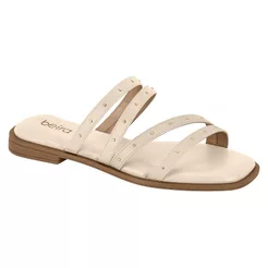 Sandalia Feminina Rasteira Flat Tiras Brilho Beira Rio Original