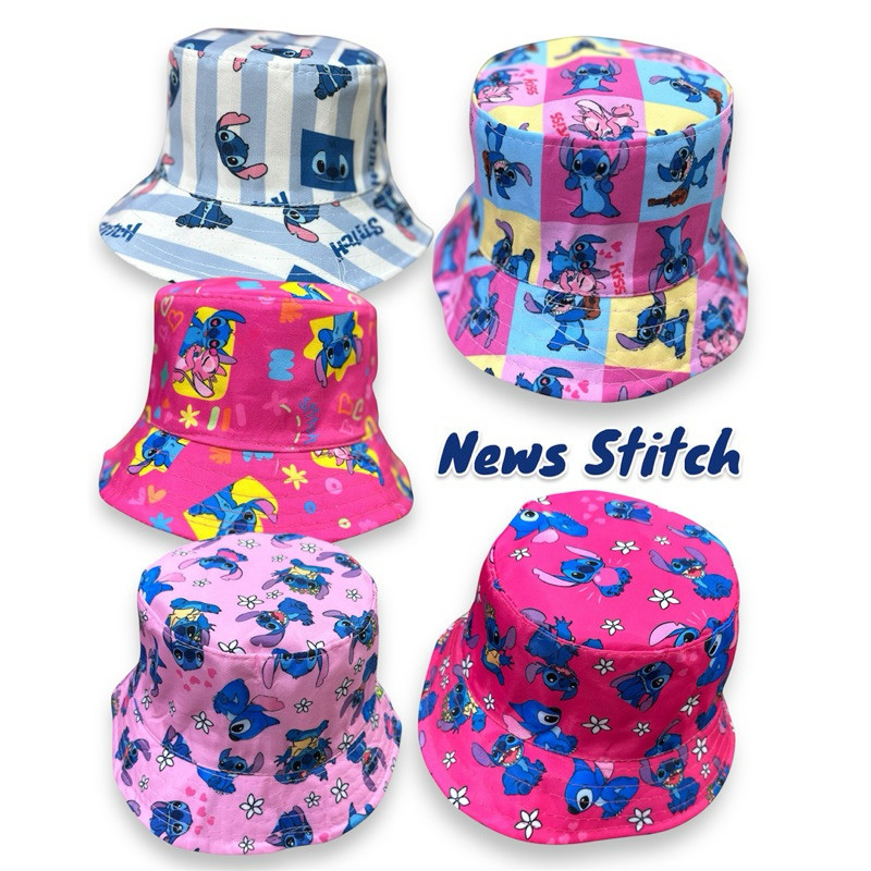 Boné Praia Chapéu Bucket Hat Ohanna Lilo Stitch Infantil Divertidamente Cata Ovo Bordado e Estampado