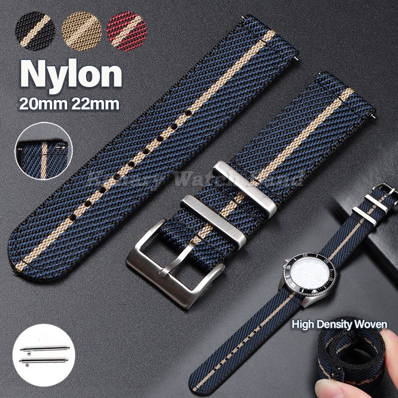 Pulseira De Relógio NATO De Lona De Nylon Macio De 20 Mm 22 Faixa De Tecido De Alta Densidade Liberação Rápida Cinto De em Oferta na Shopee