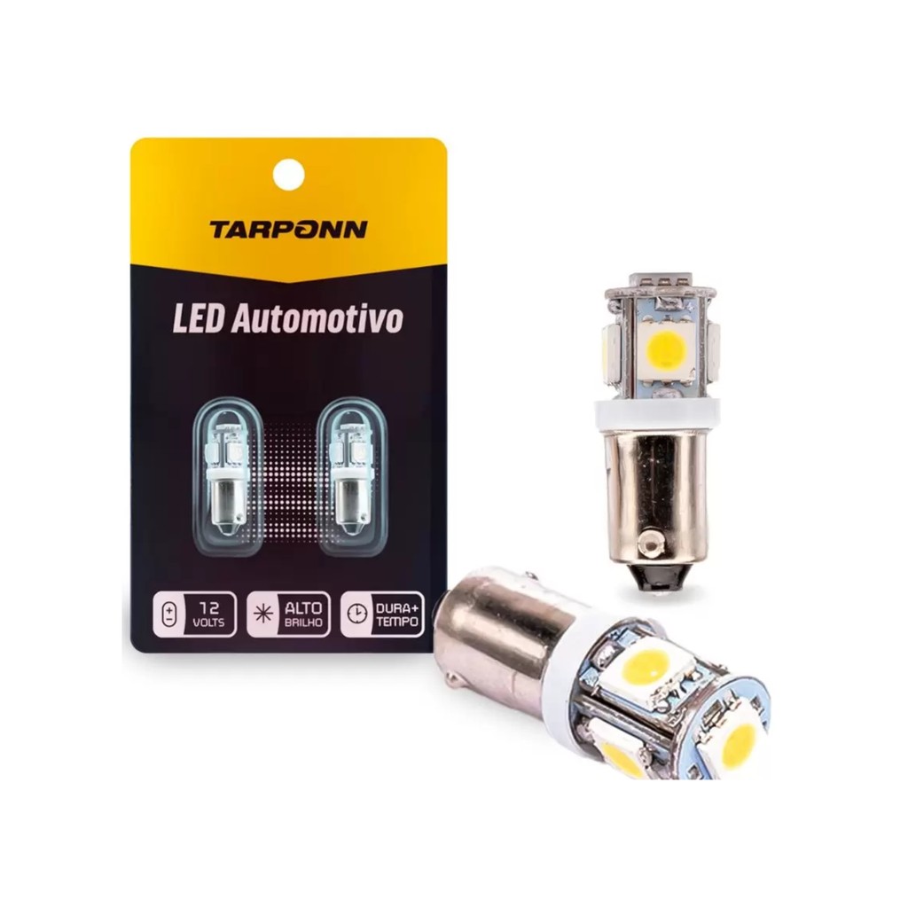 Par de Lâmpadas LED 69 Ba9S-5050-5SMD 12V 6000k Tarponn - TP-5008 em Oferta na Shopee