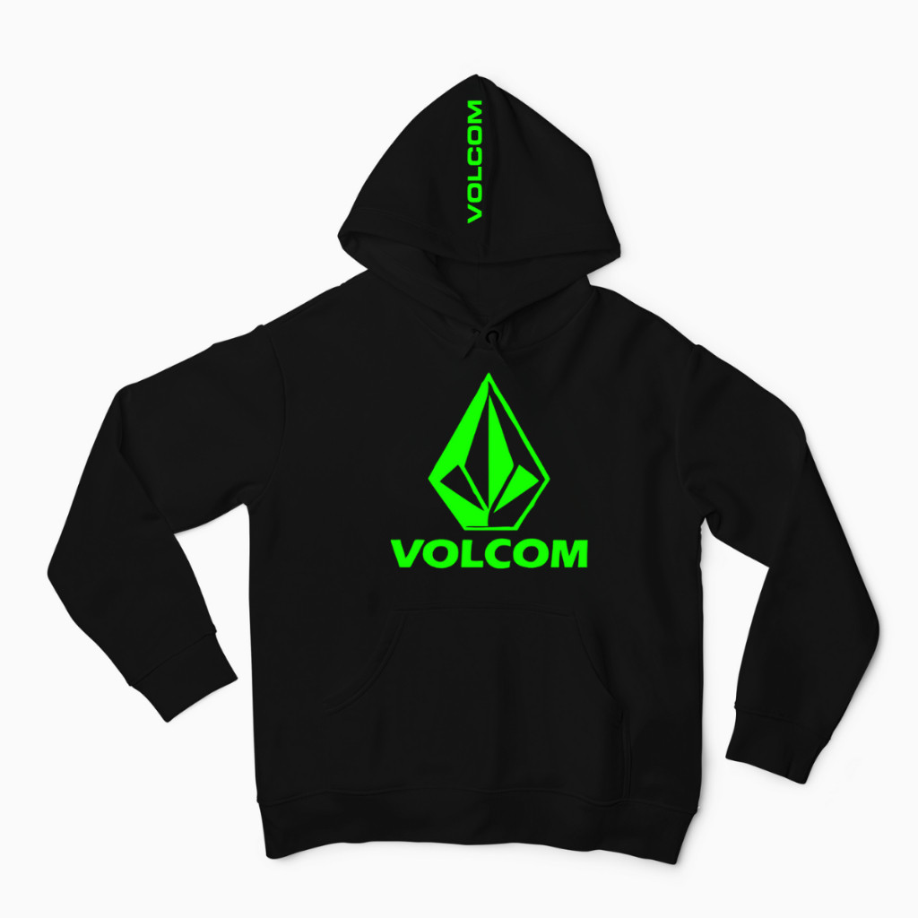 Moletom Volcom Verde Diamond Algodão Streetwear Skate Surf Com Capuz Adulto e Infantil Unissex