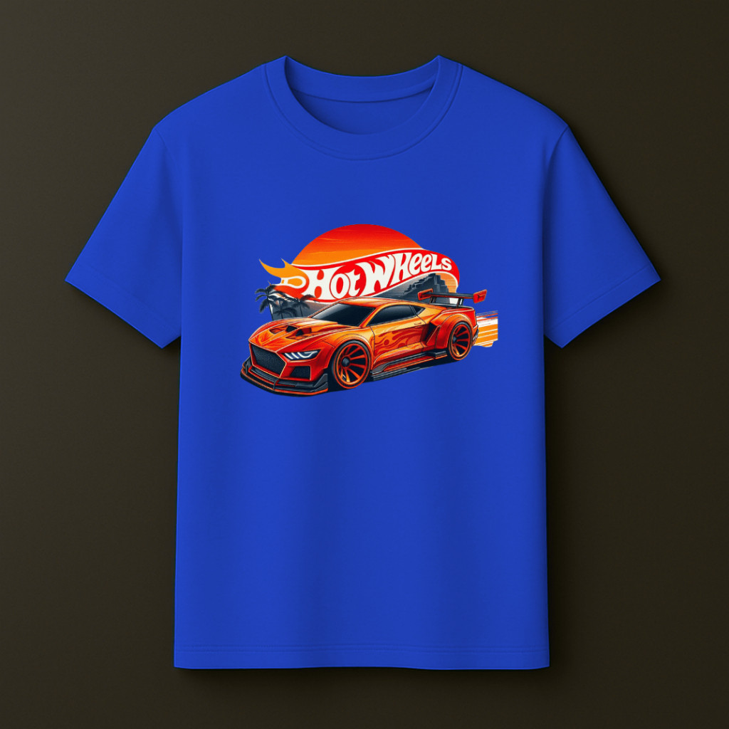 Camiseta HotWheels | Infantil Juvenil - Adulto, Unissex  - 100% Algodão - Estampa Personalizada Camisa Estilosa