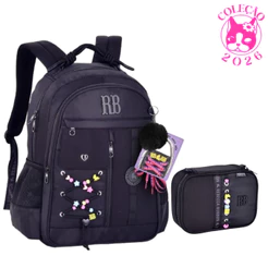 Kit Mochila de Costas com par de cadarços e Estojo Rebecca Bonbon Beaded Fun