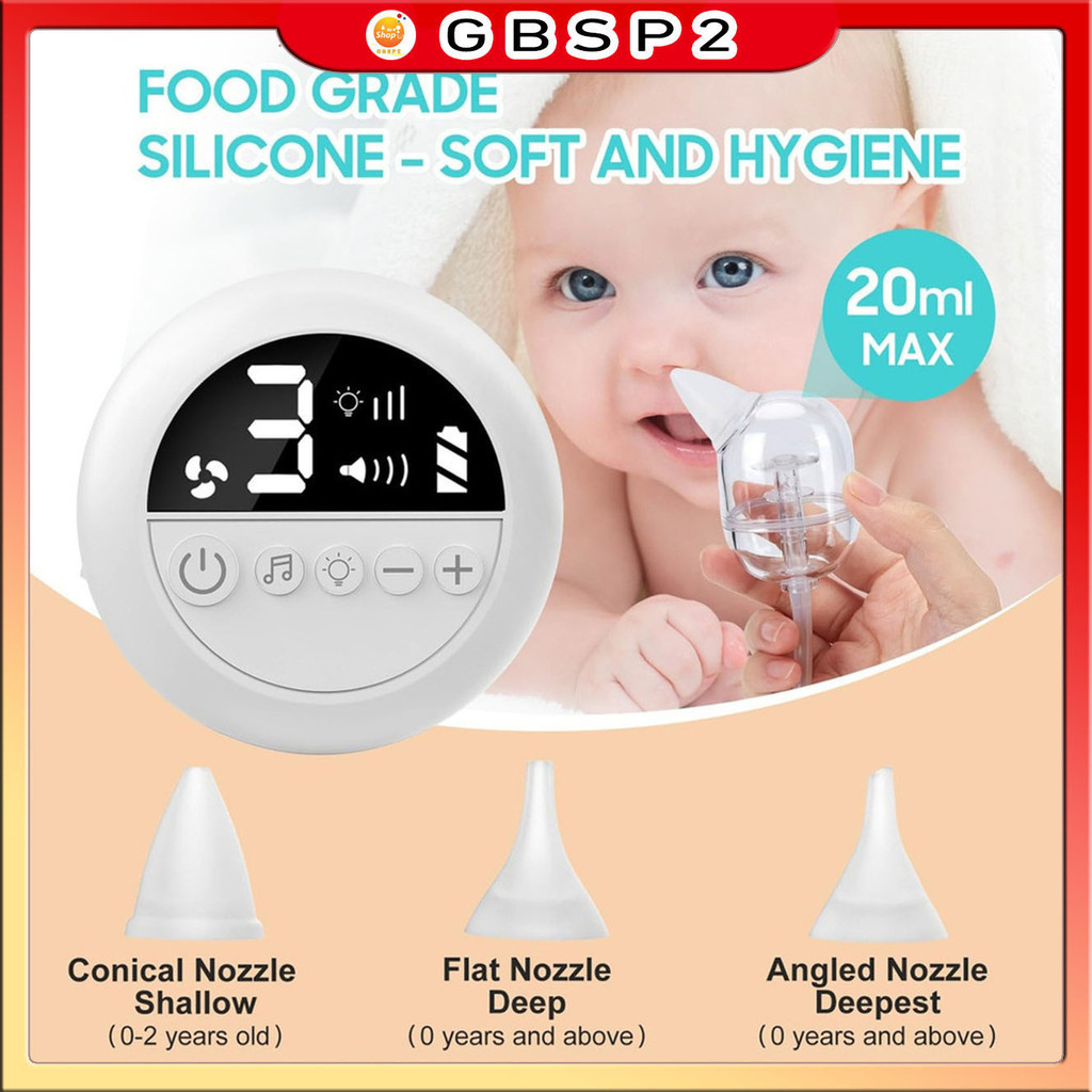 Aspirador Nasal Elétrico Para Bebê Remove Muco Rápido Possui 9 modos ajustáveis Pronta Entrega