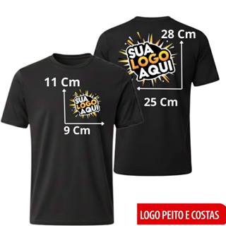 Camiseta Unissex Personalizada Com Sua Logo Camisa 100% Algodão em Oferta na Shopee
