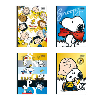 Caderno brochura capa dura colegial 10x1 160 folhas Snoopy Tilibra em Oferta na Shopee