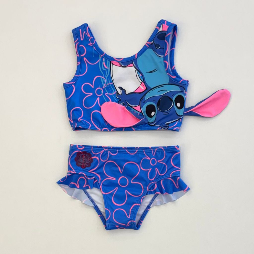 Biquini Infantil Anime Sticth Com Orelhas Expostas Verão Moda Praia