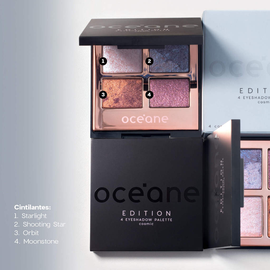 Detalhes do Kit Paleta de Sombras Cosmic + Lip Tinted Pink Océane Edition (2 Produtos)