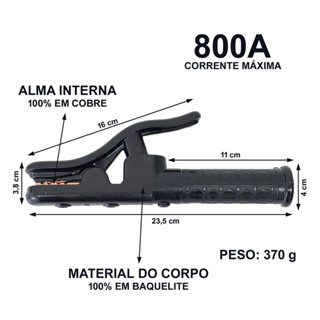 Alicate Porta Eletrodo 800a Uso Profissional Similar Artoch Corpo Baquelite Alma 100% Em Cobre em Oferta na Shopee