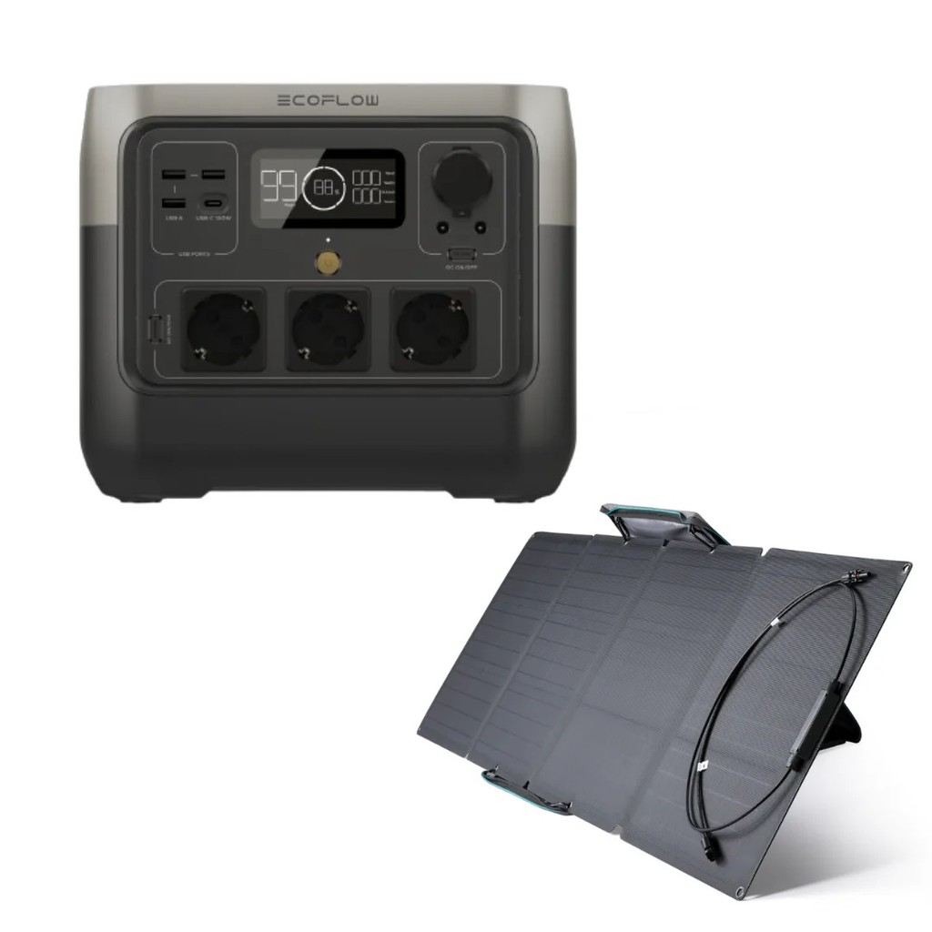 Kit Gerador Energia River 2 Pro + Painel Solar 160w Ecoflow
