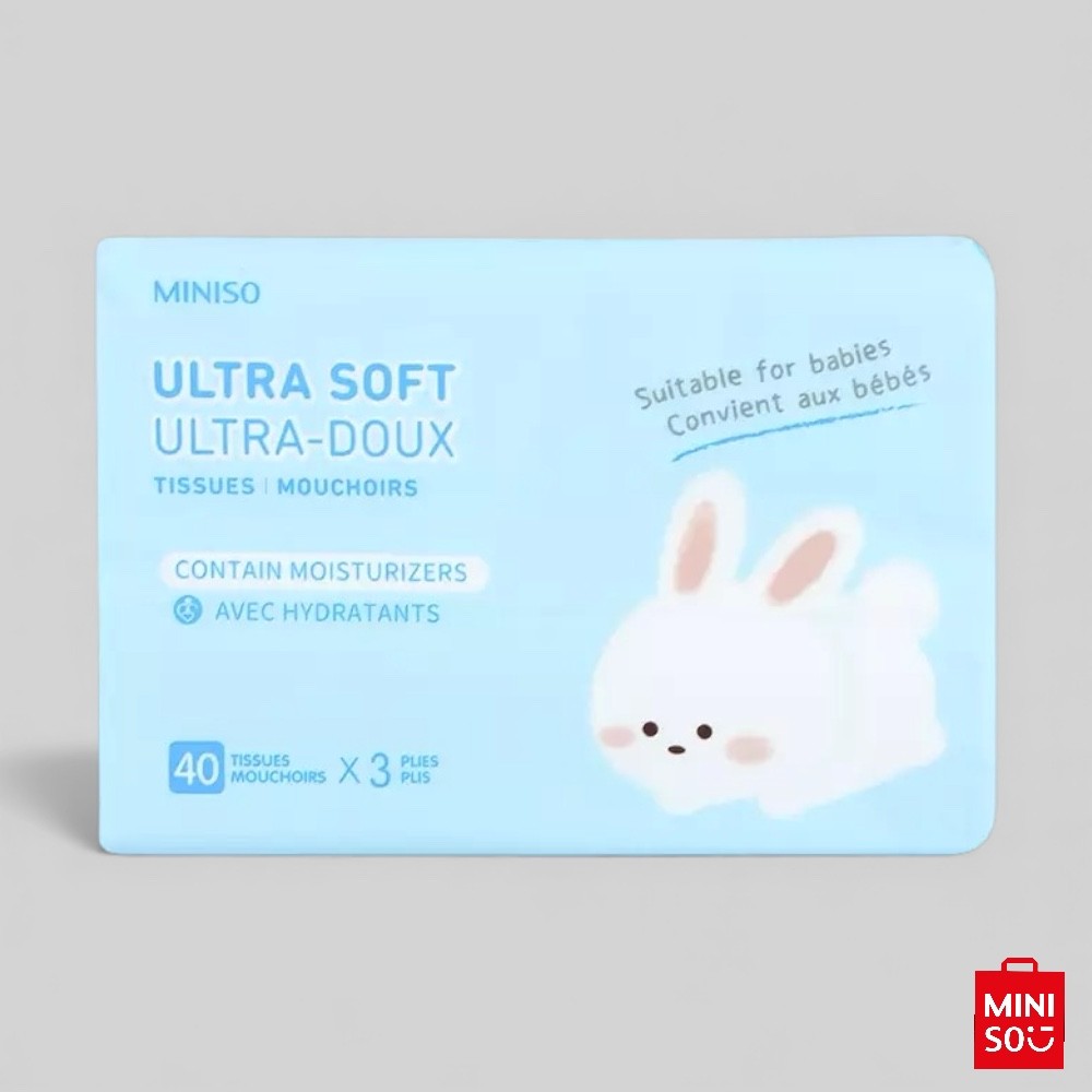 Lenços de Papel Ultra Soft para Cuidados Faciais e Nasais – Pacote com 40 Folhas Coelho em Oferta na Shopee
