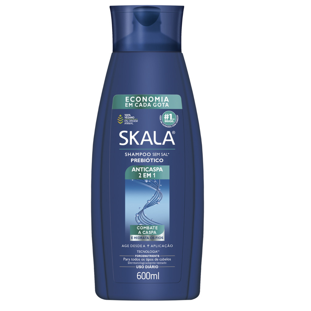 Shampoo Skala Anticaspa 2 em 1 600ml