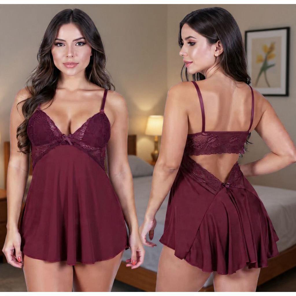 Camisola Decote nas Costas Romantic Feminina em Oferta na Shopee